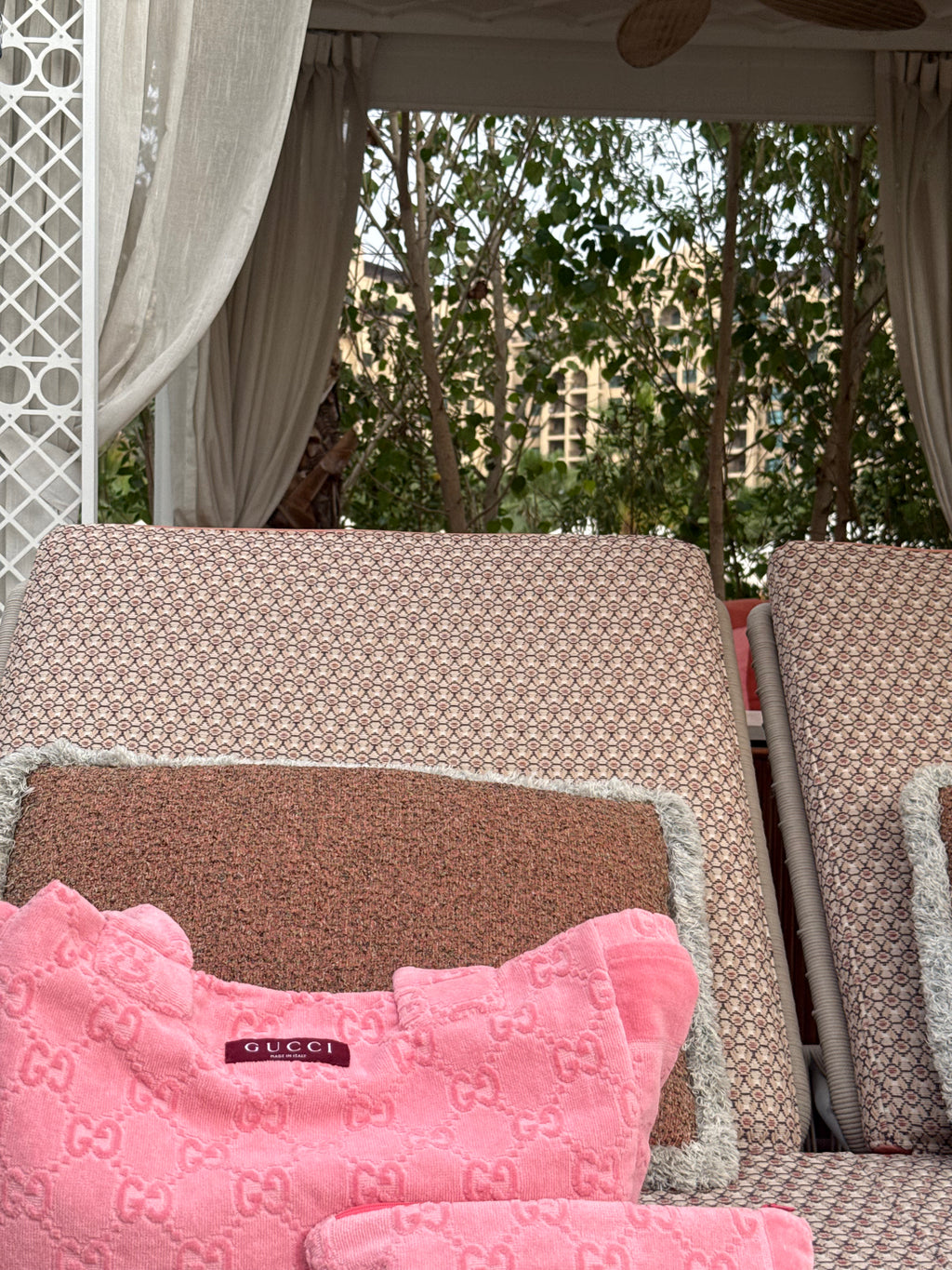 'Pink Fondant Gucci' Large Beach Bag