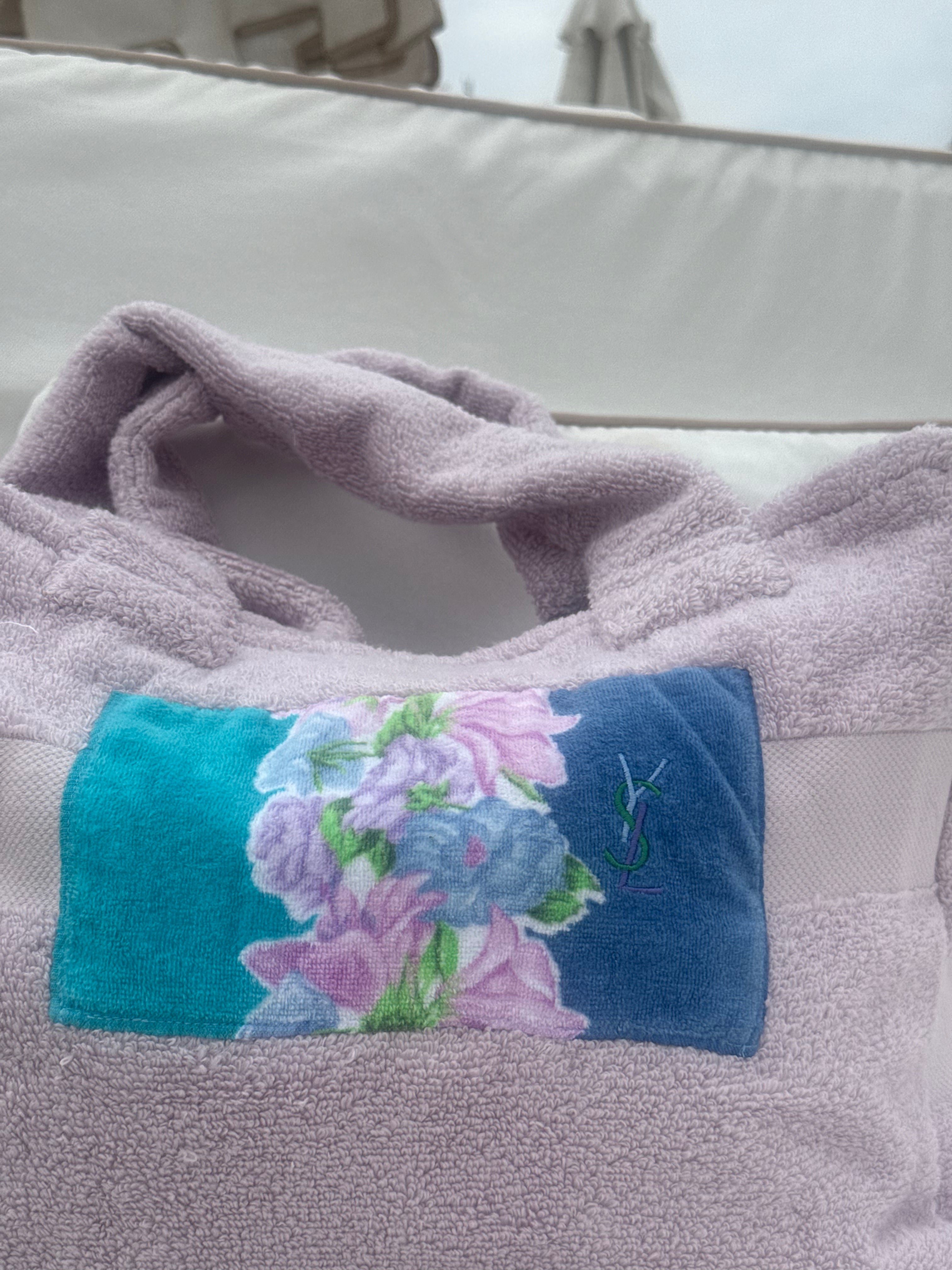 'YSL Vintage Floral' Large Beach Bag