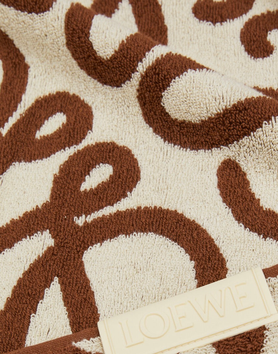 'Cream Loewe' Large Beach Bag